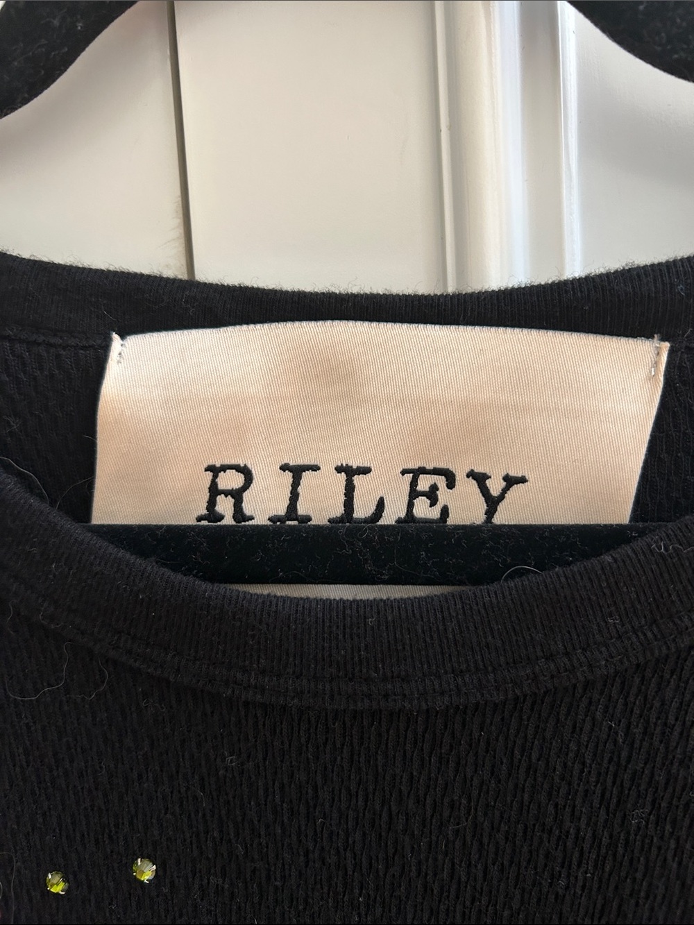 Riley Black Star Studded Lightweight Sweater NWOT - Picture 2 of 3